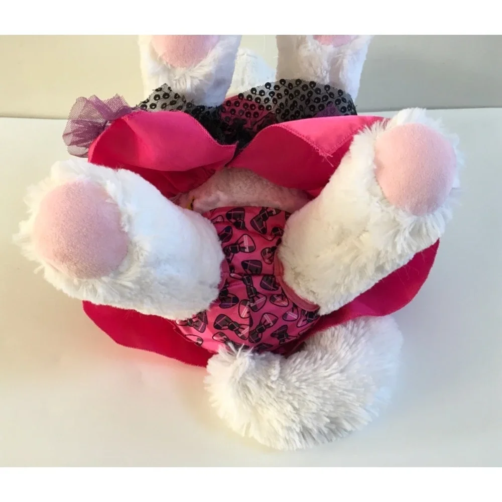 Build A Bear Cat Kitten Plush Aqua Blue Eyes 2013 w/ Gorgeous Pink Sequin Outfit